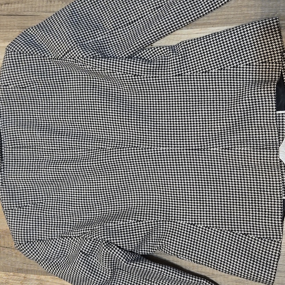 Banana Republic Women's Black and White Houndstooth Blazer Sz 2/XS - Picture 7 of 15